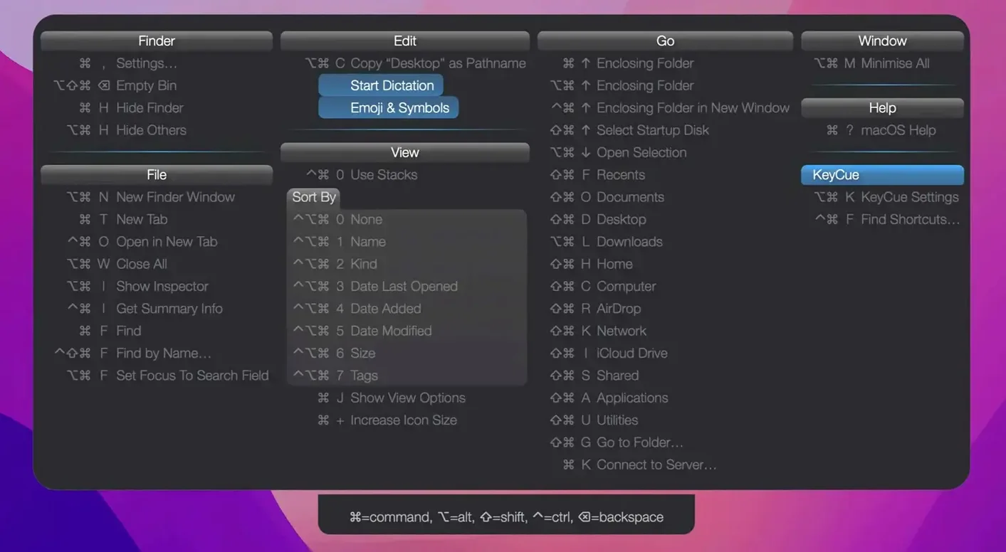 KeyCue — tour 1 download keycue for mac: workspace view