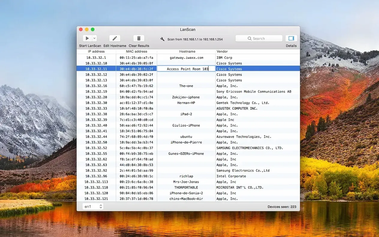 Screen 4 of LanScan
