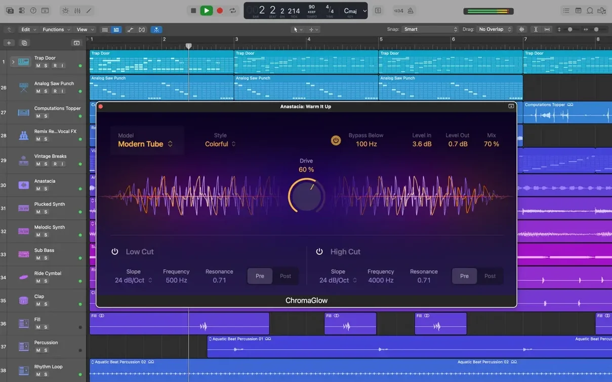Logic Pro toolbar view 3