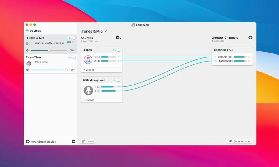 Loopback — tour 2 Loopback toolbar view 2