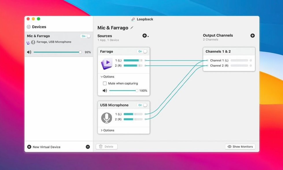Loopback — tour 3 Loopback toolbar view 3