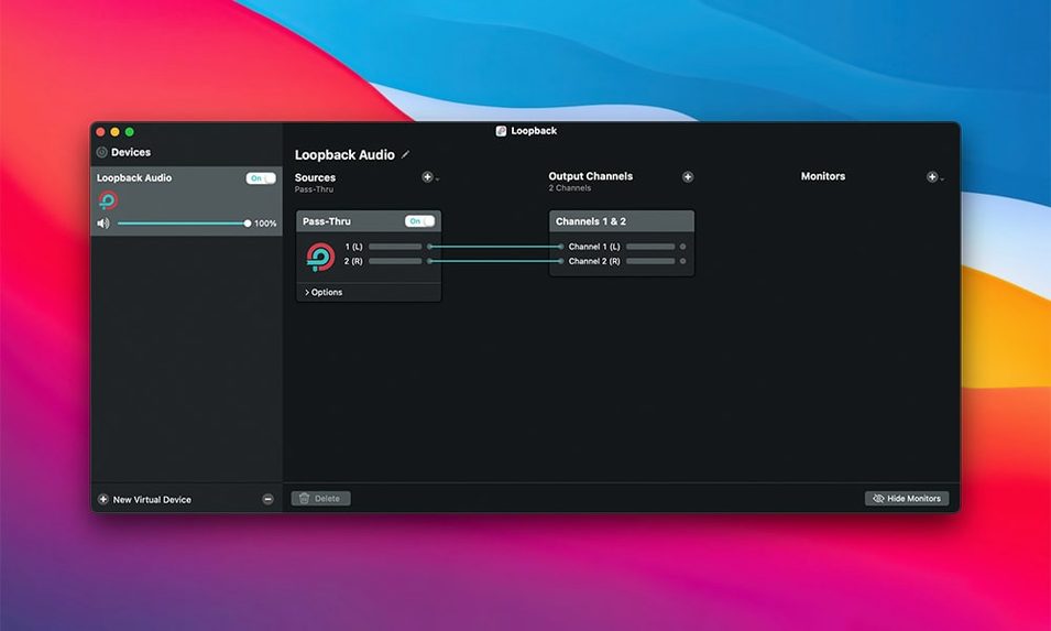 Loopback — tour 4 Loopback toolbar view 4