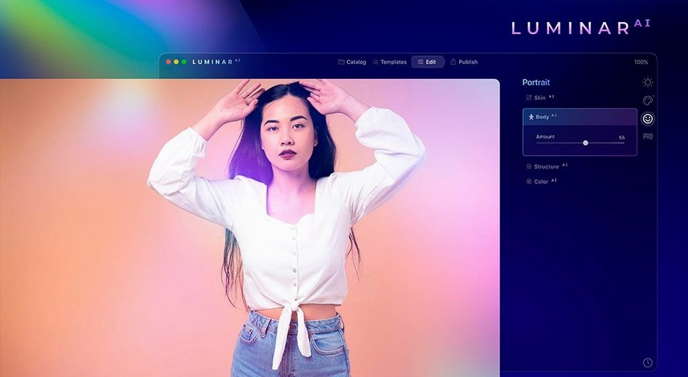 Luminar AI toolbar view 4