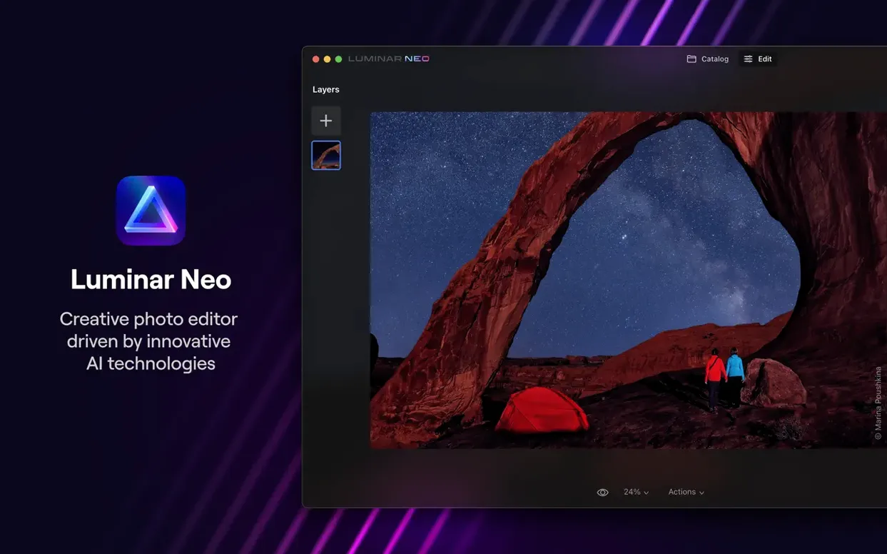 luminar torrent: workspace view