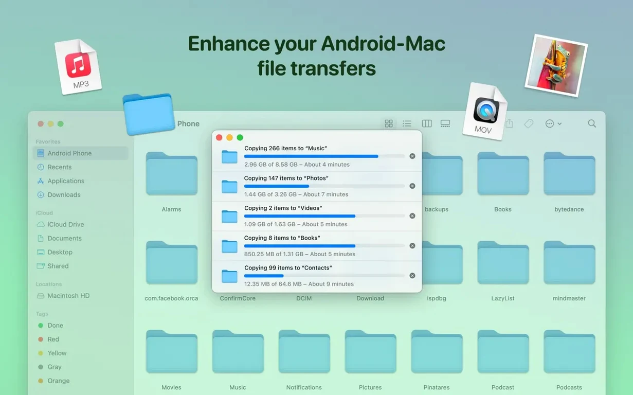 MacDroid Pro — tour 3 MacDroid Pro toolbar view 3