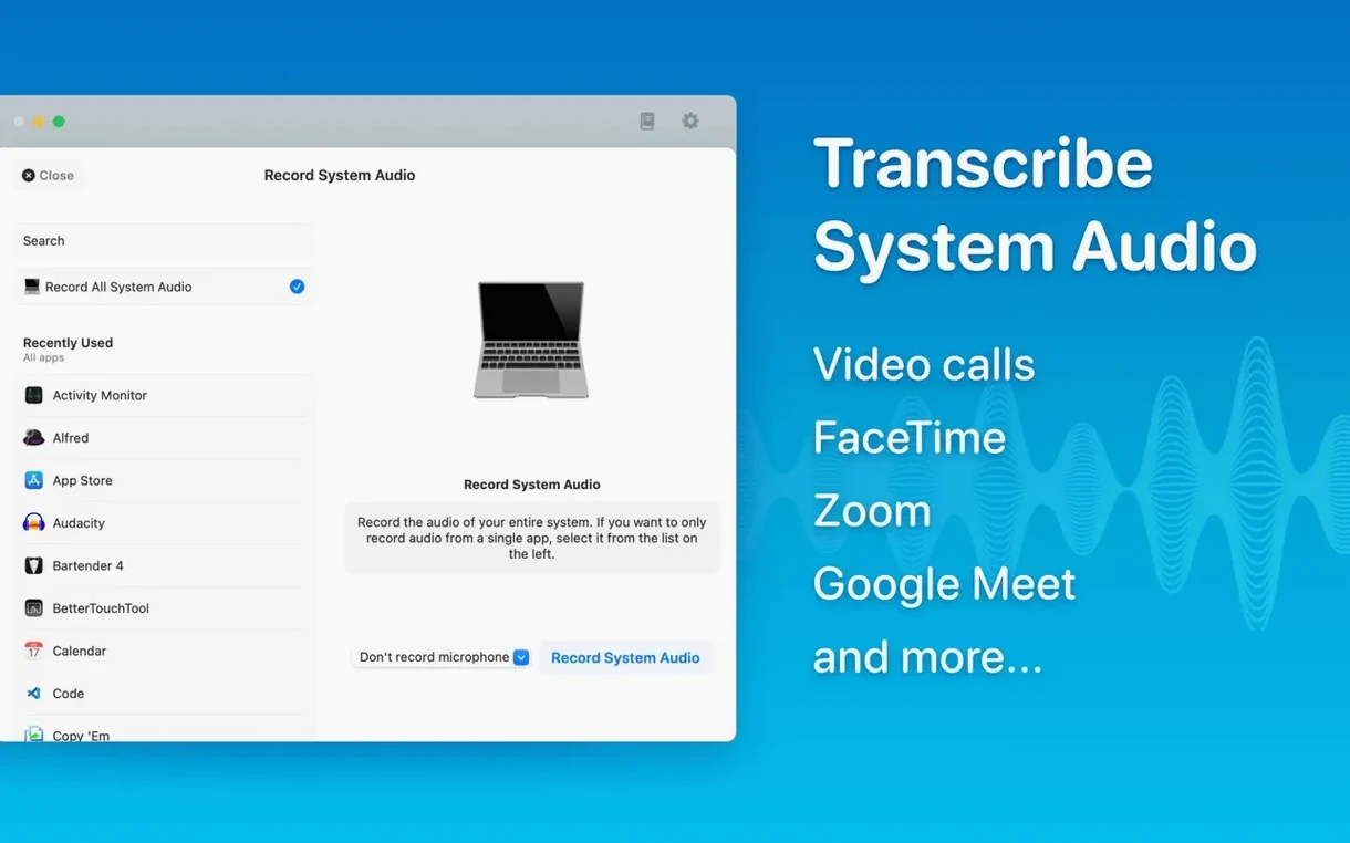 MacWhisper toolbar view 5