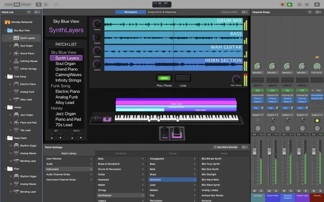 MainStage — tour 1 mainstage download: workspace view