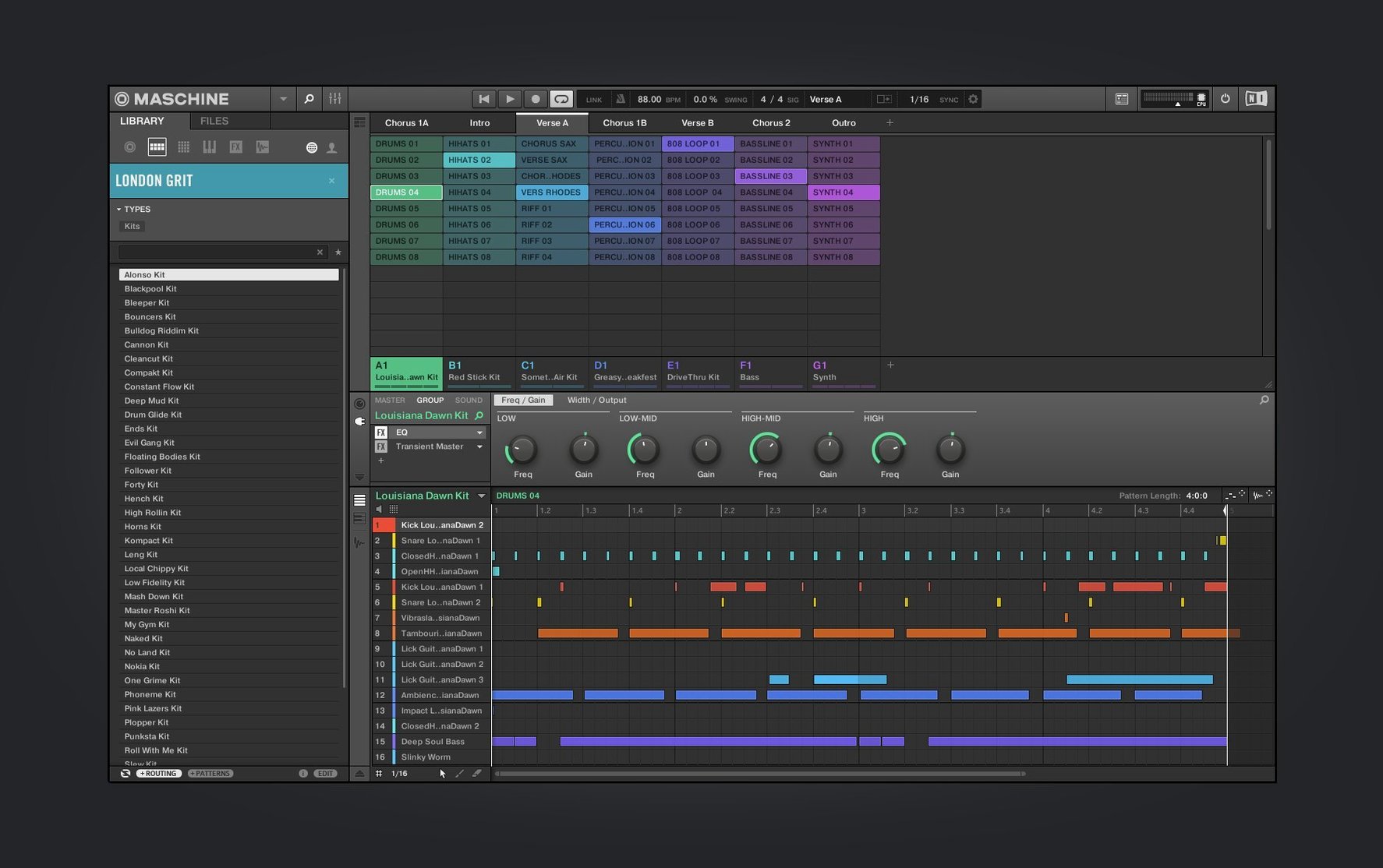 maschine: workspace view
