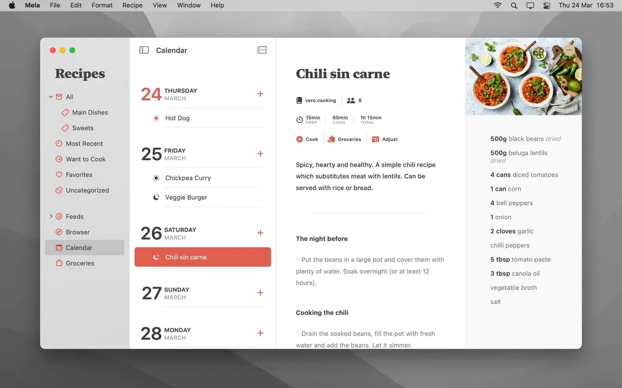Mela — tour 4 Mela toolbar view 4