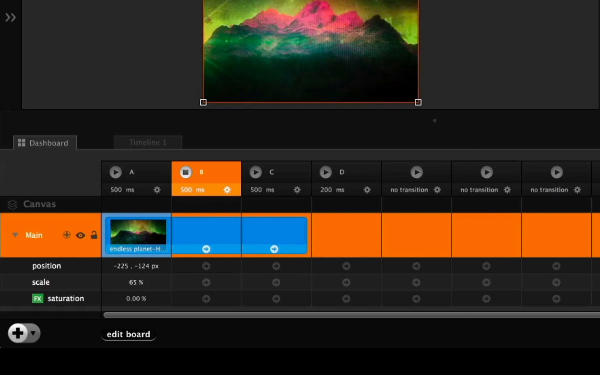 Millumin — tour 2 Millumin toolbar view 2