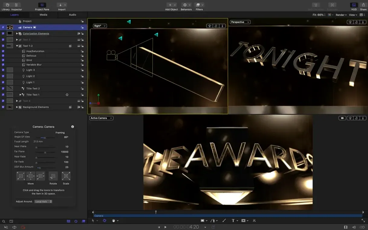 Motion — tour 3 Motion toolbar view 3