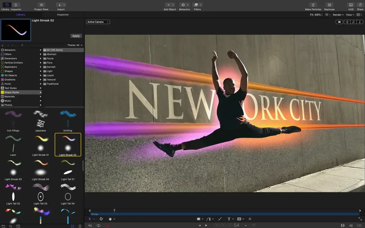 Motion — tour 4 Motion toolbar view 4