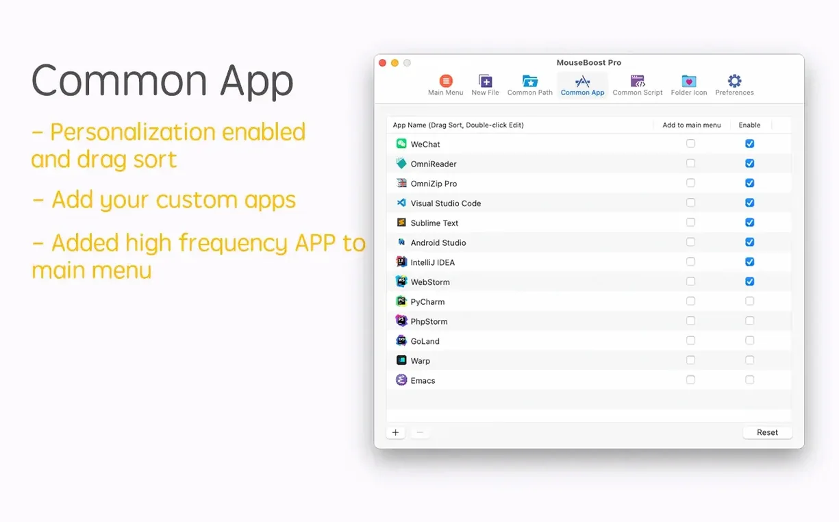 MouseBoost Pro — tour 5 MouseBoost Pro toolbar view 5