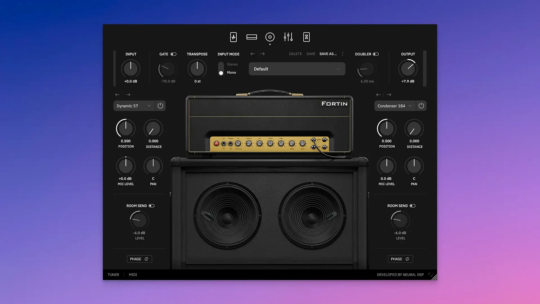 Screen 2 of Neural DSP Fortin Nameless Suite X