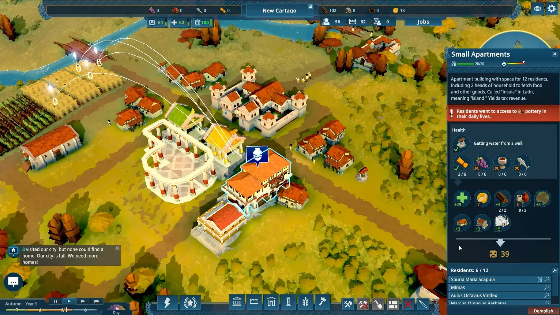 Nova Roma toolbar view 3