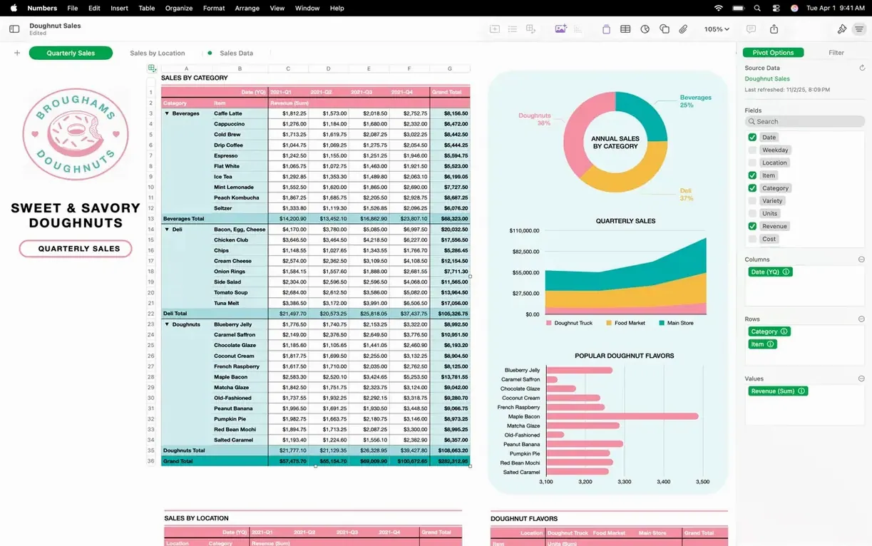 Numbers Creator Studio toolbar view 3