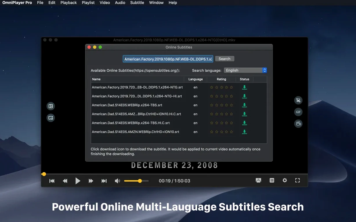 OmniPlayer: MKV Video Player Pro image 4 of 4 Screen 4 of OmniPlayer: MKV Video Player Pro