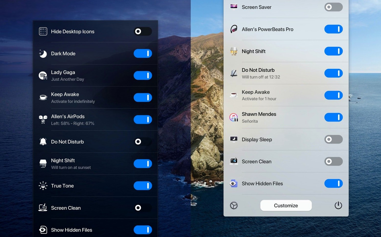 One Switch — tour 4 One Switch toolbar view 4