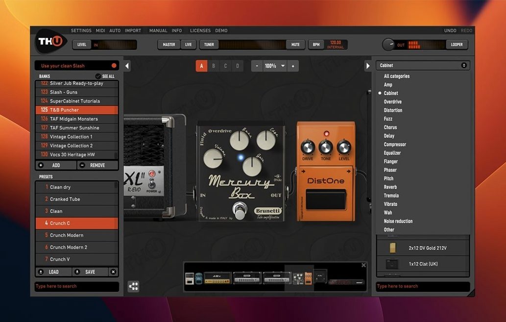 Overloud TH-U Premium toolbar view 3