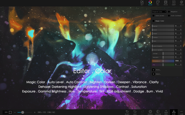 PhotoScape X Pro toolbar view 2