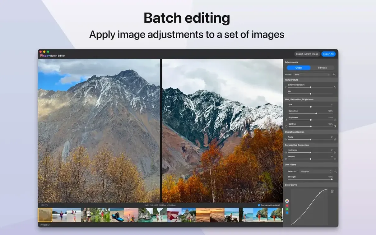 Pixea Plus — tour 3 Pixea Plus toolbar view 3
