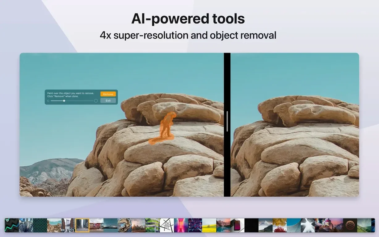 Pixea Plus — tour 4 Pixea Plus toolbar view 4
