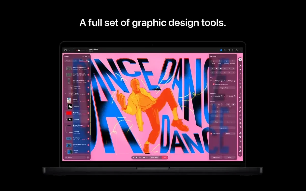Pixelmator Pro — tour 3 Pixelmator Pro toolbar view 3