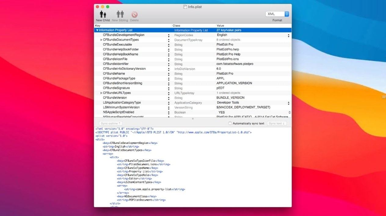 PlistEdit Pro image 1 of 4 plistedit pro mac: workspace view