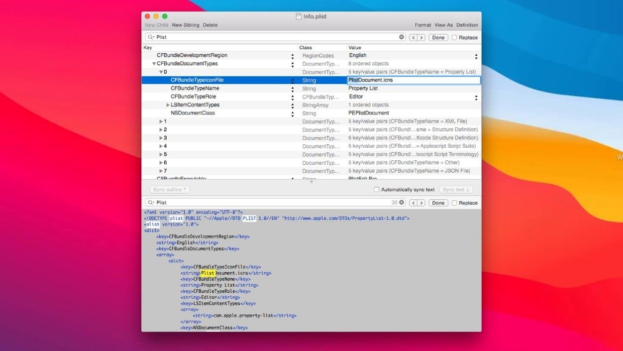 PlistEdit Pro image 2 of 4 Screen 2 of PlistEdit Pro