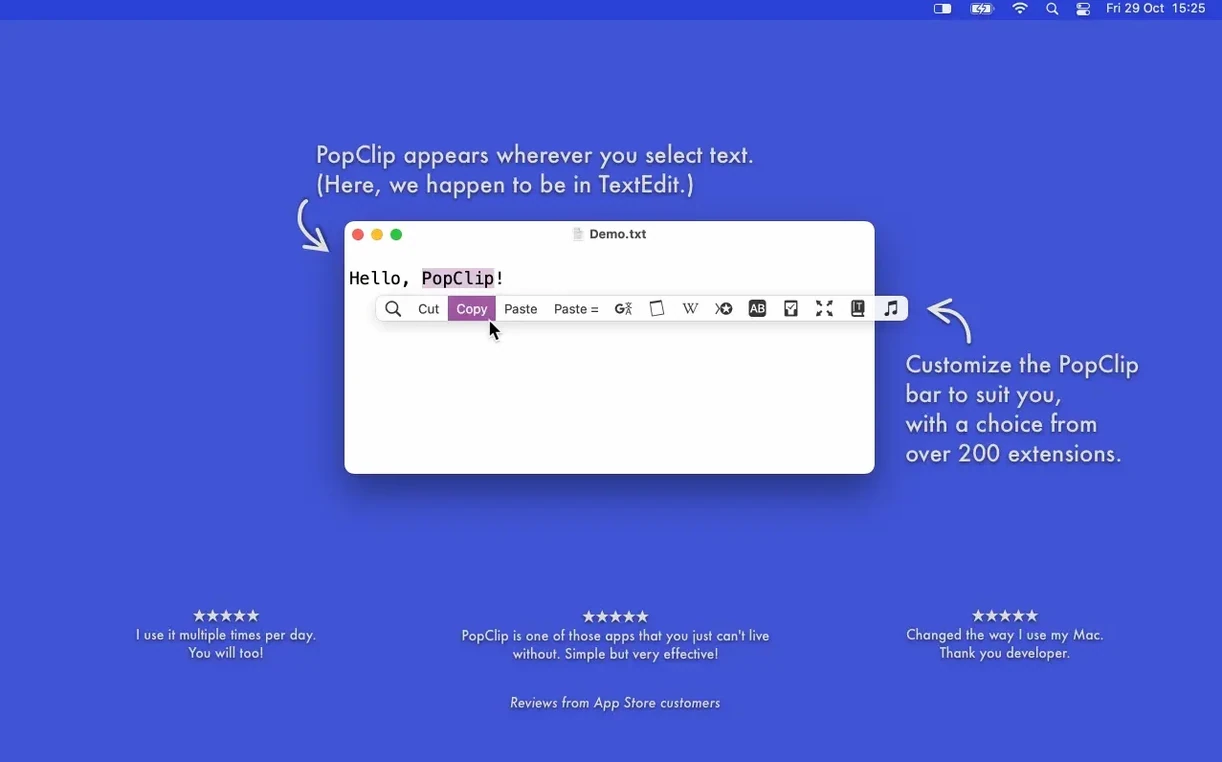 PopClip 2026.8.1 fix EDiSO: popclip mac