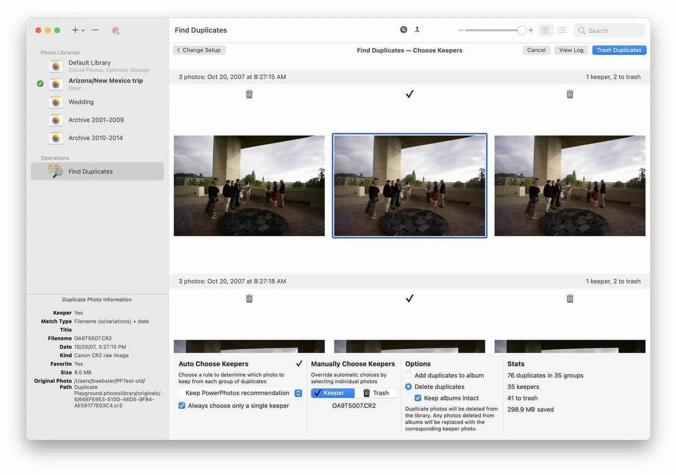 PowerPhotos — tour 4 PowerPhotos toolbar view 4
