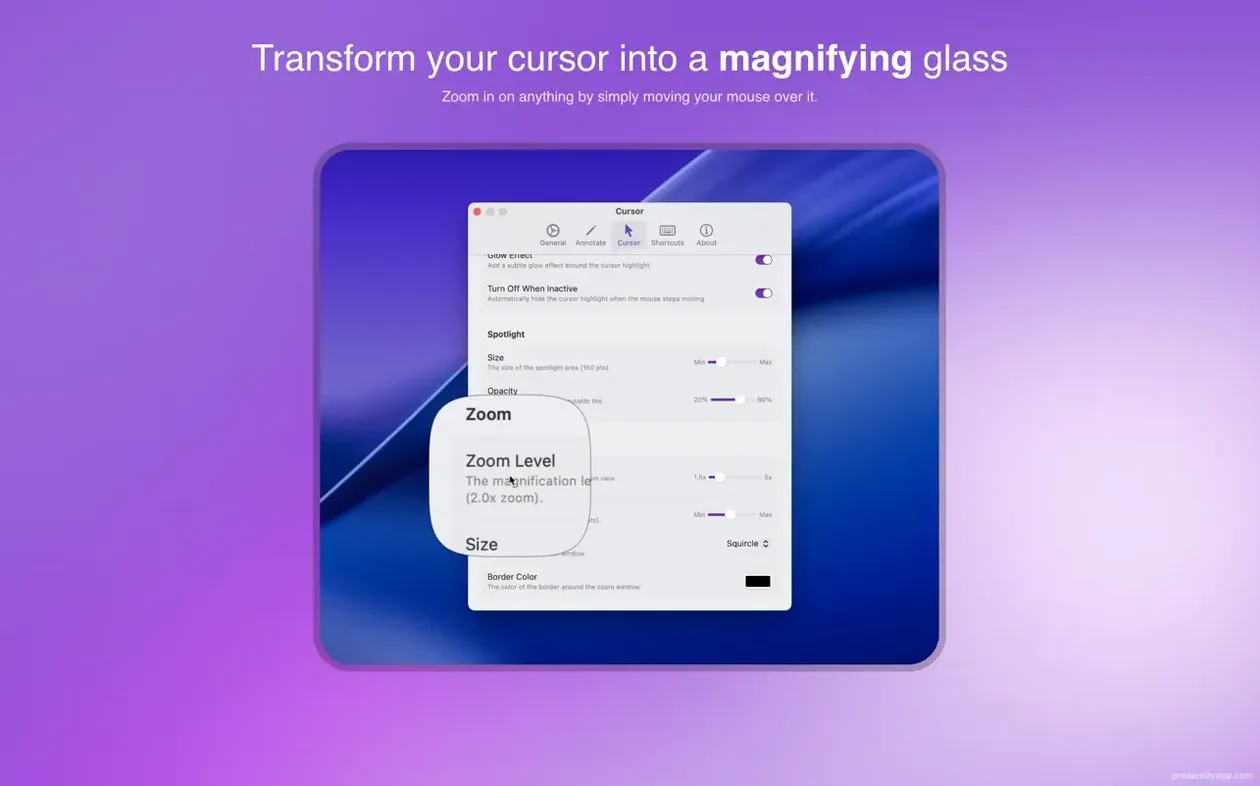 Presentify — tour 7 Presentify toolbar view 7