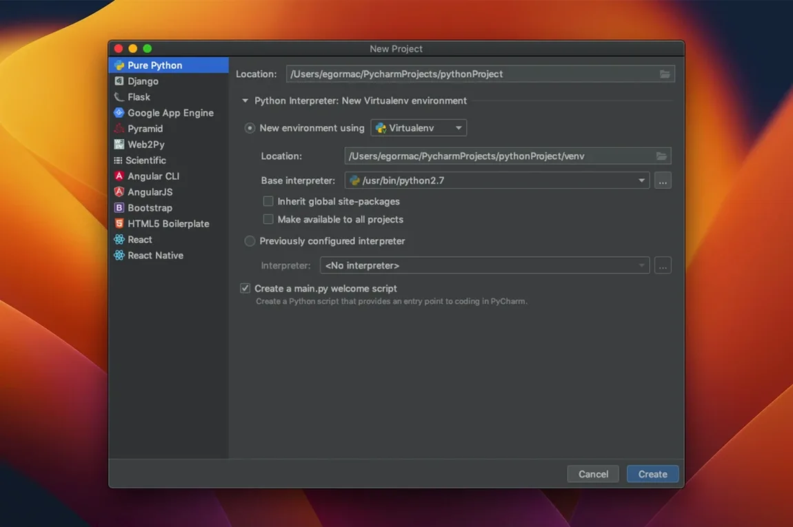 PyCharm — tour 3 PyCharm toolbar view 3