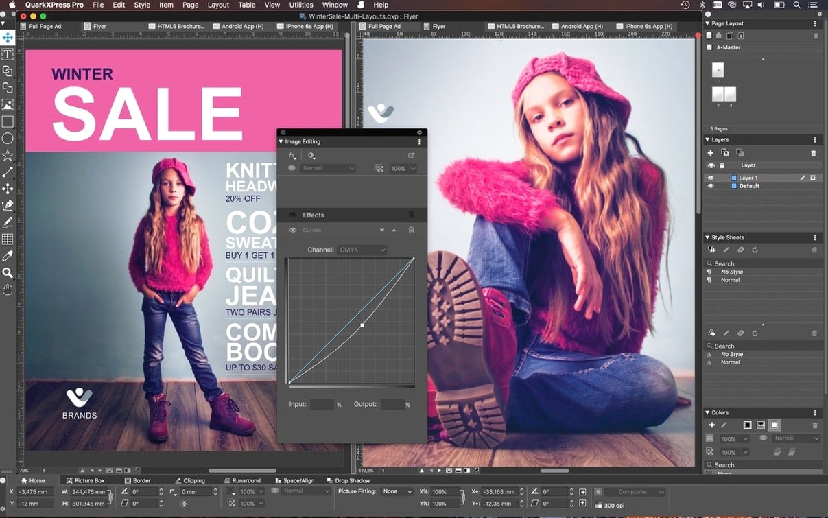 quarkxpress: workspace view