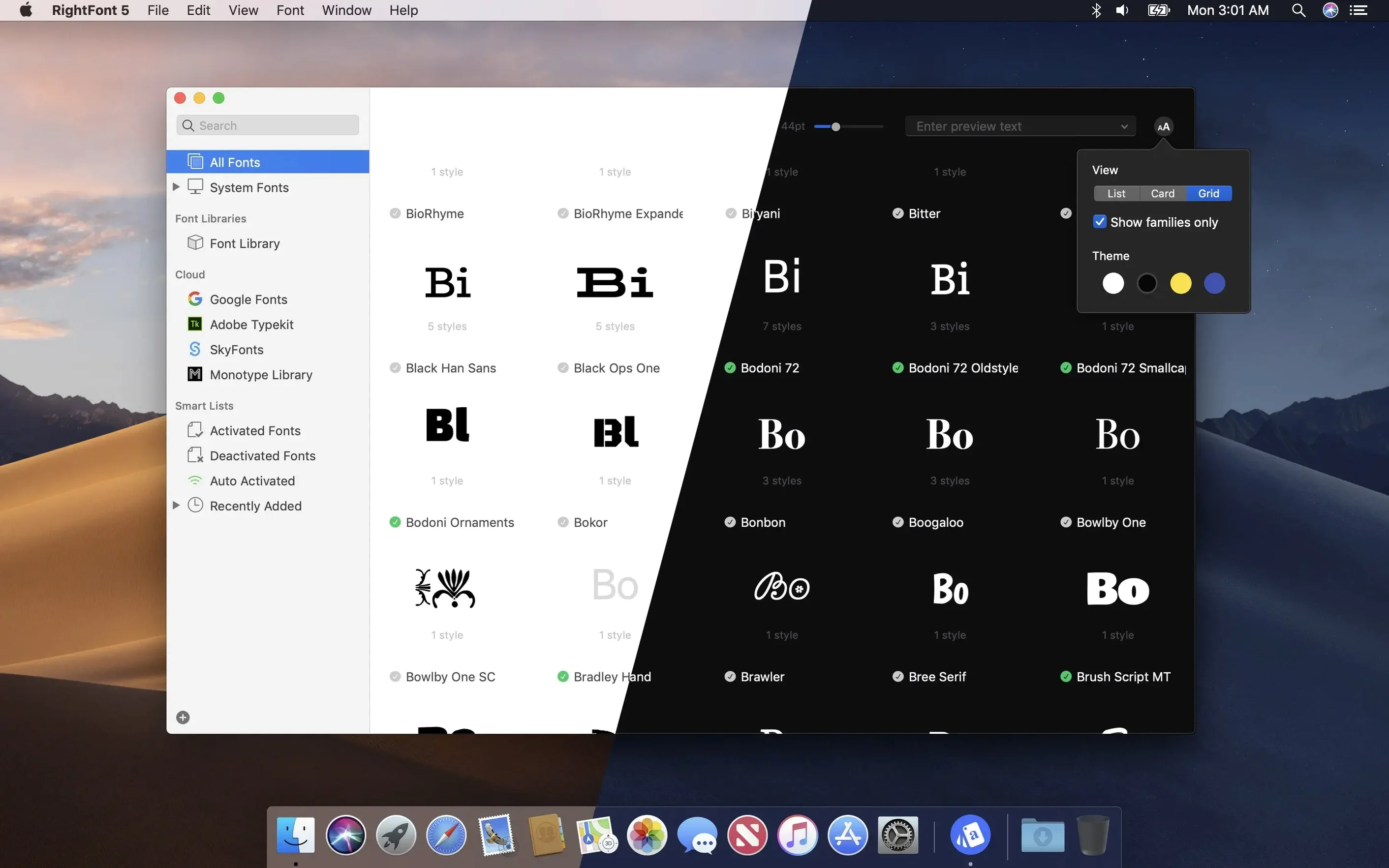 RightFont — tour 1 rightfont for mac: workspace view