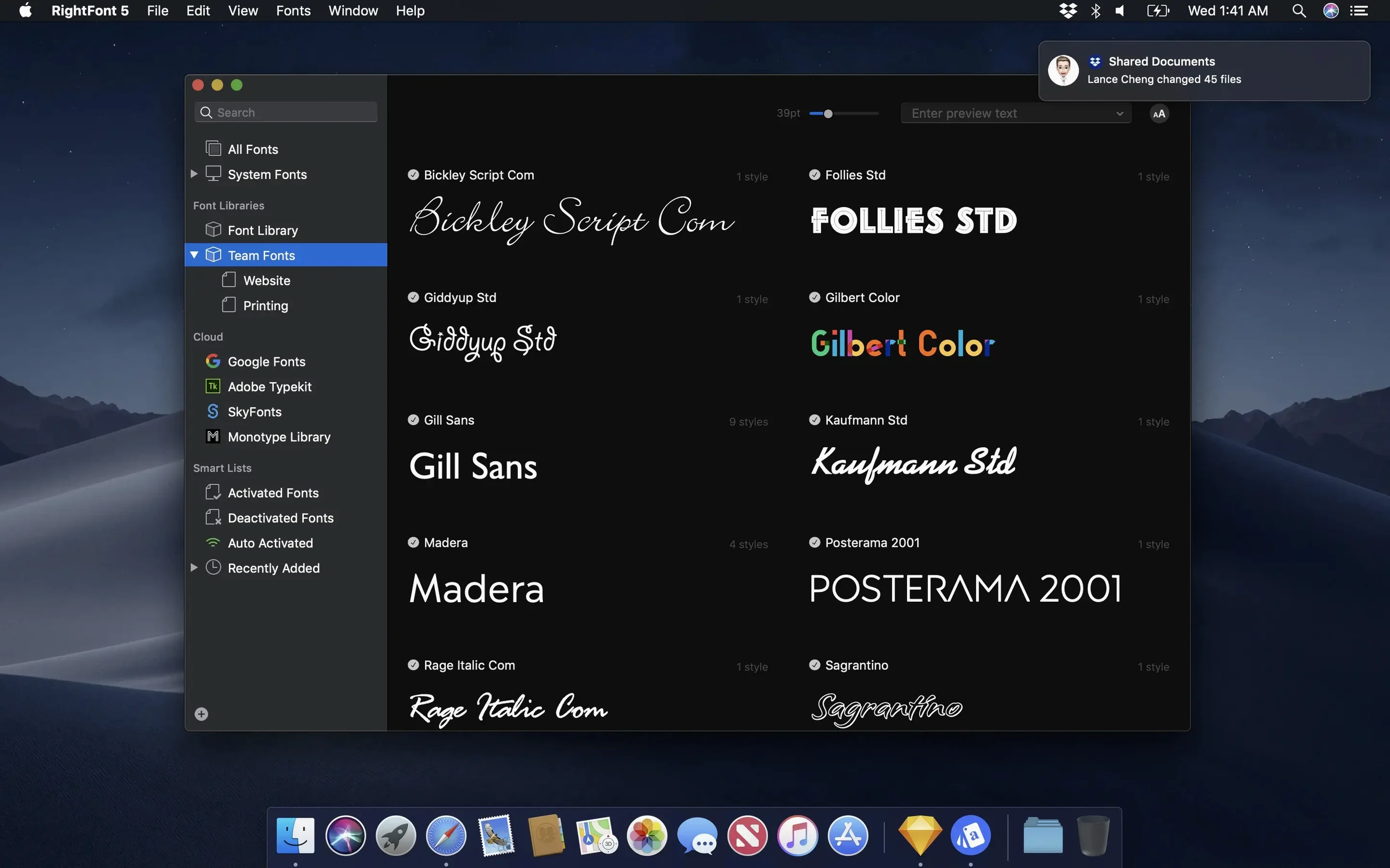 RightFont — tour 2 RightFont toolbar view 2