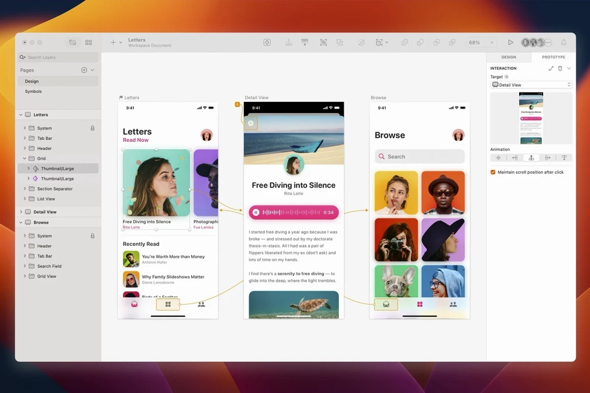 Screen 2 of Sketch