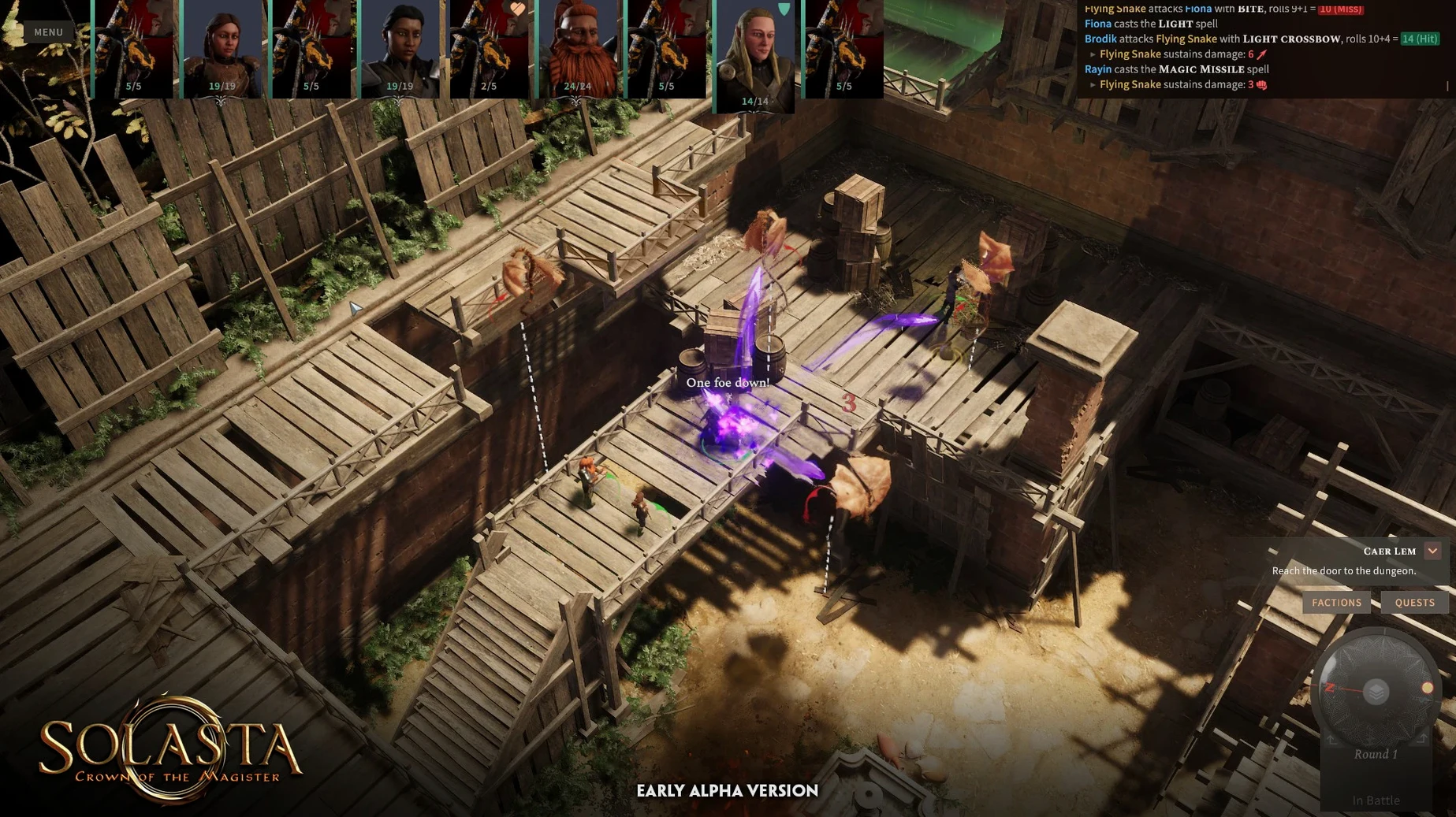 Solasta: Crown of the Magister toolbar view 5