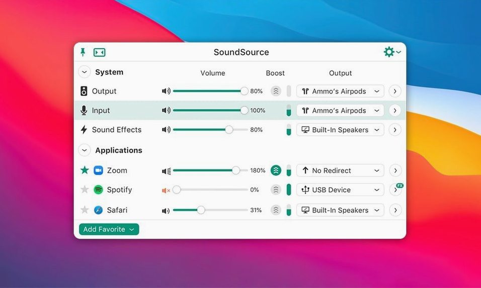SoundSource image 1 of 4 soundsource mac download: workspace view