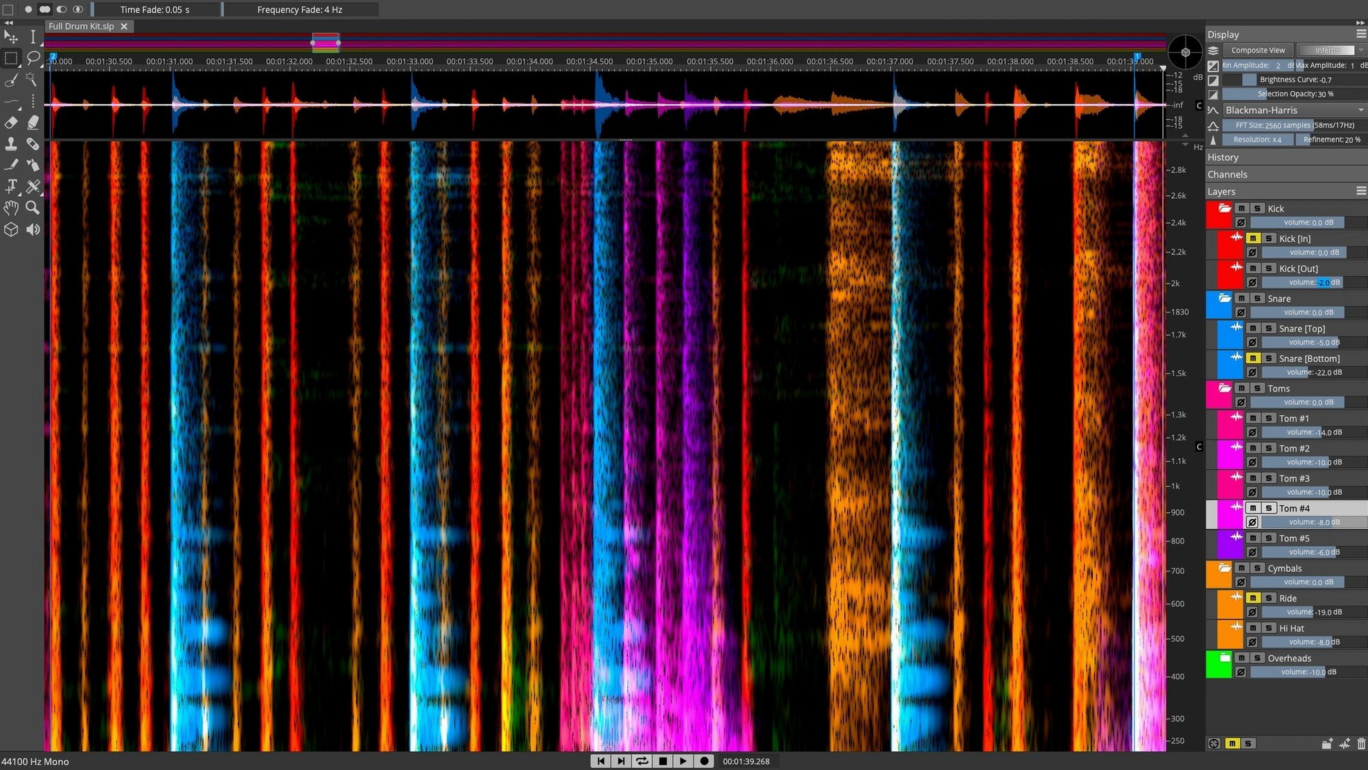 spectralayers crack: workspace view