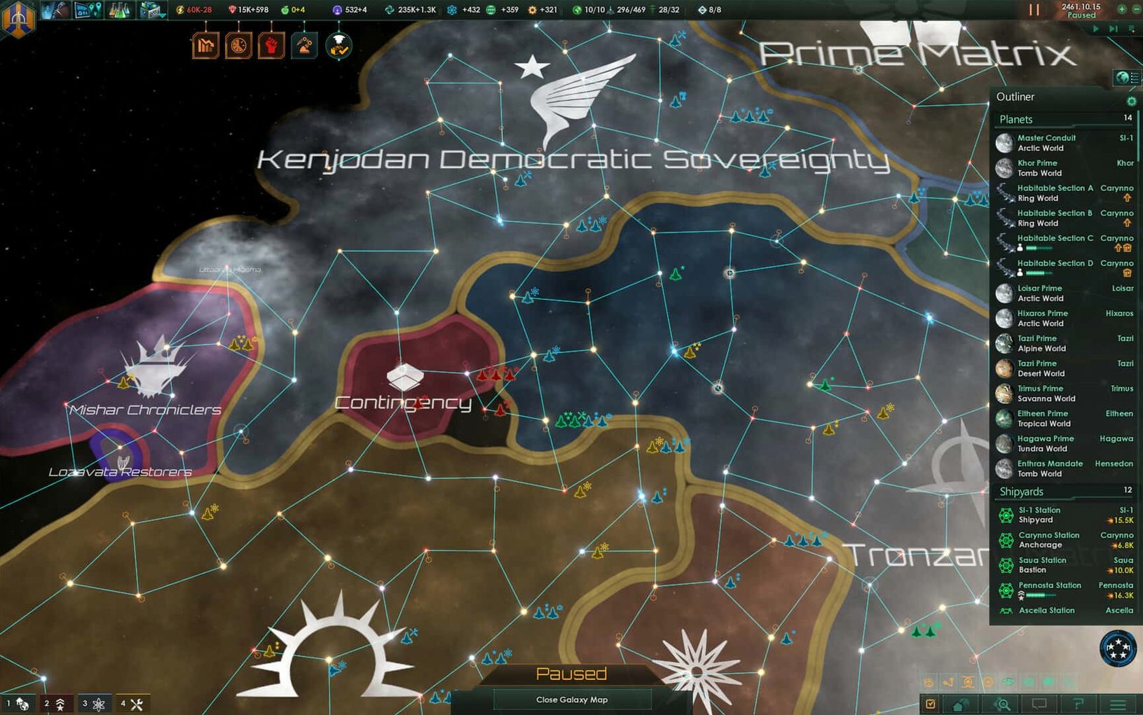 Stellaris toolbar view 4