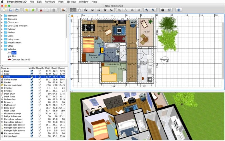 Sweet Home toolbar view 2
