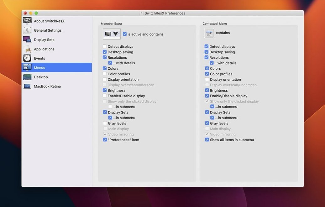SwitchResX image 1 of 4 SwitchResX 4.14.2: switchresx macos