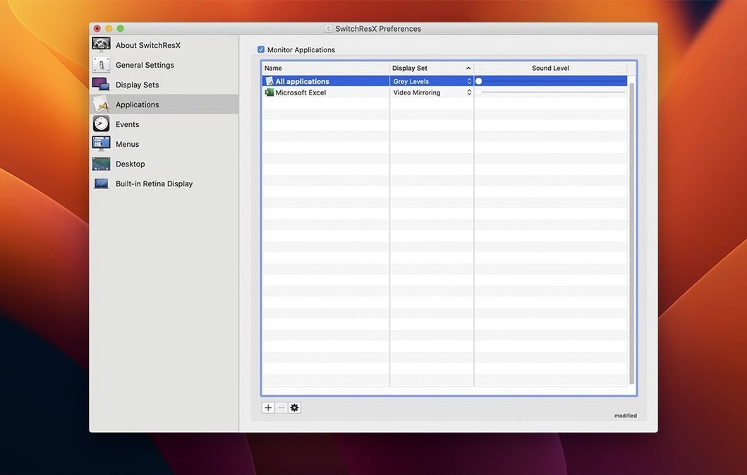 SwitchResX image 4 of 4 Screen 4 of SwitchResX