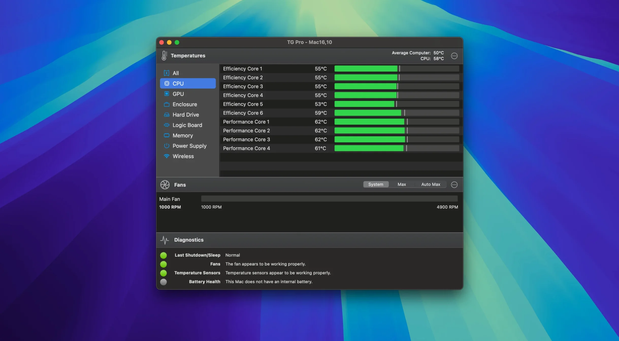 TG Pro toolbar view 2