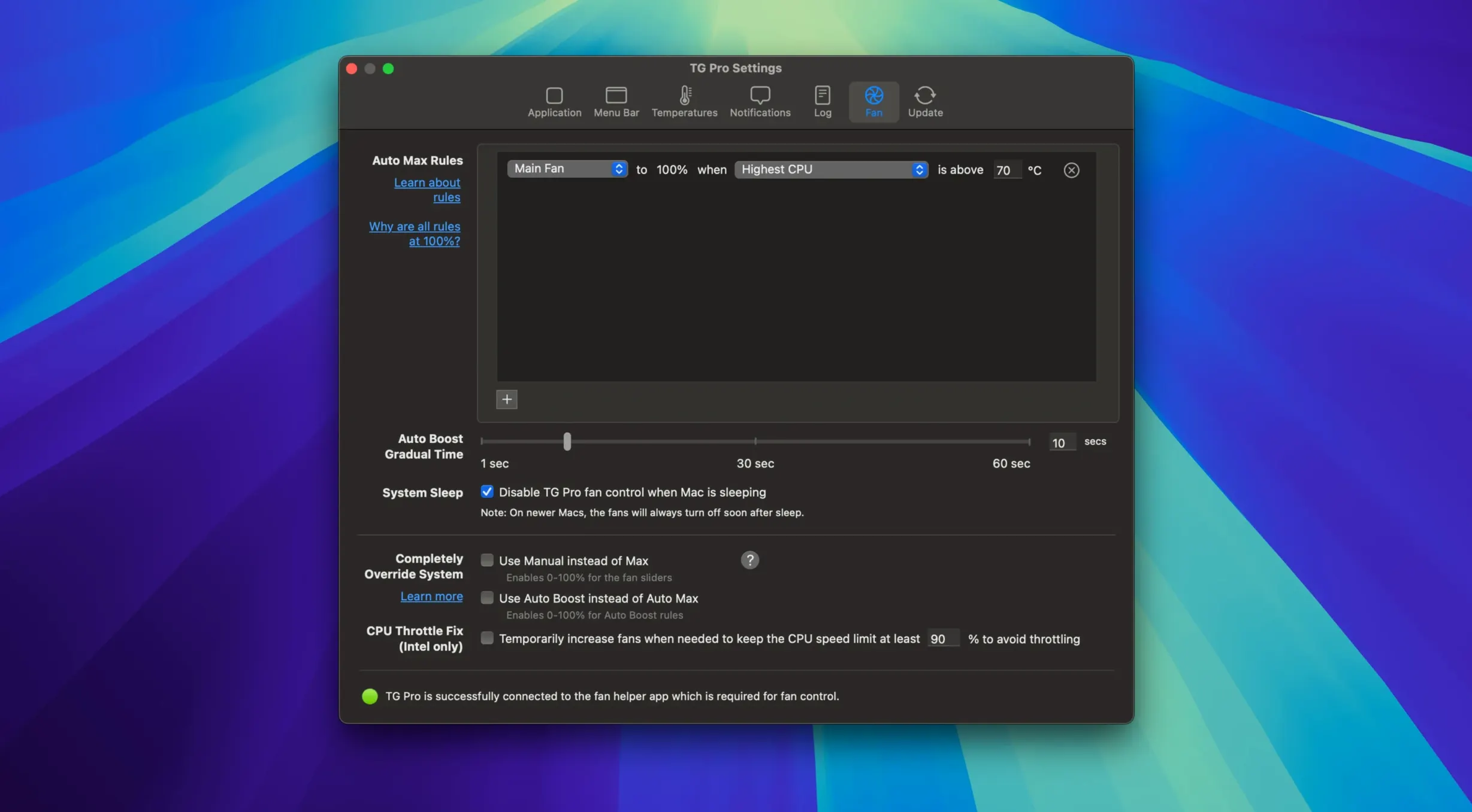 TG Pro toolbar view 3