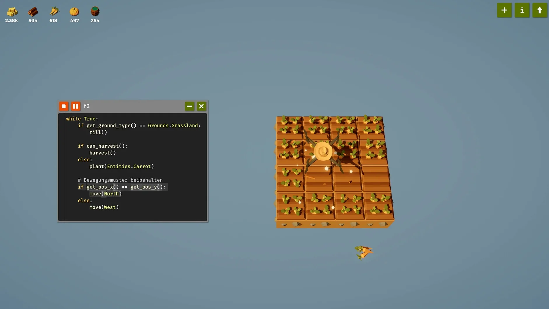 The Farmer Was Replaced — tour 5 The Farmer Was Replaced toolbar view 5