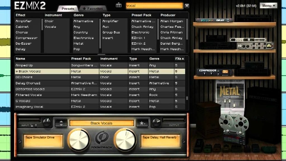 toontrack ezmix bundle: workspace view