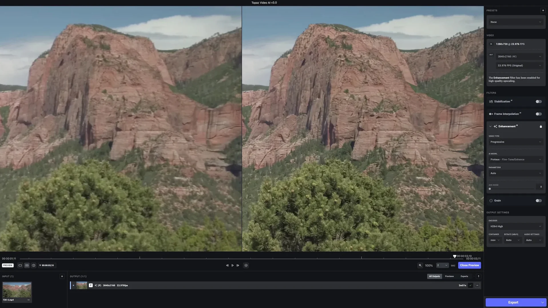 Topaz Video AI image 1 of 2 topaz video ai mac download: workspace view
