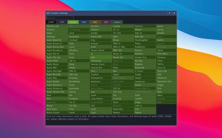 TouchDesigner — tour 4 TouchDesigner toolbar view 4